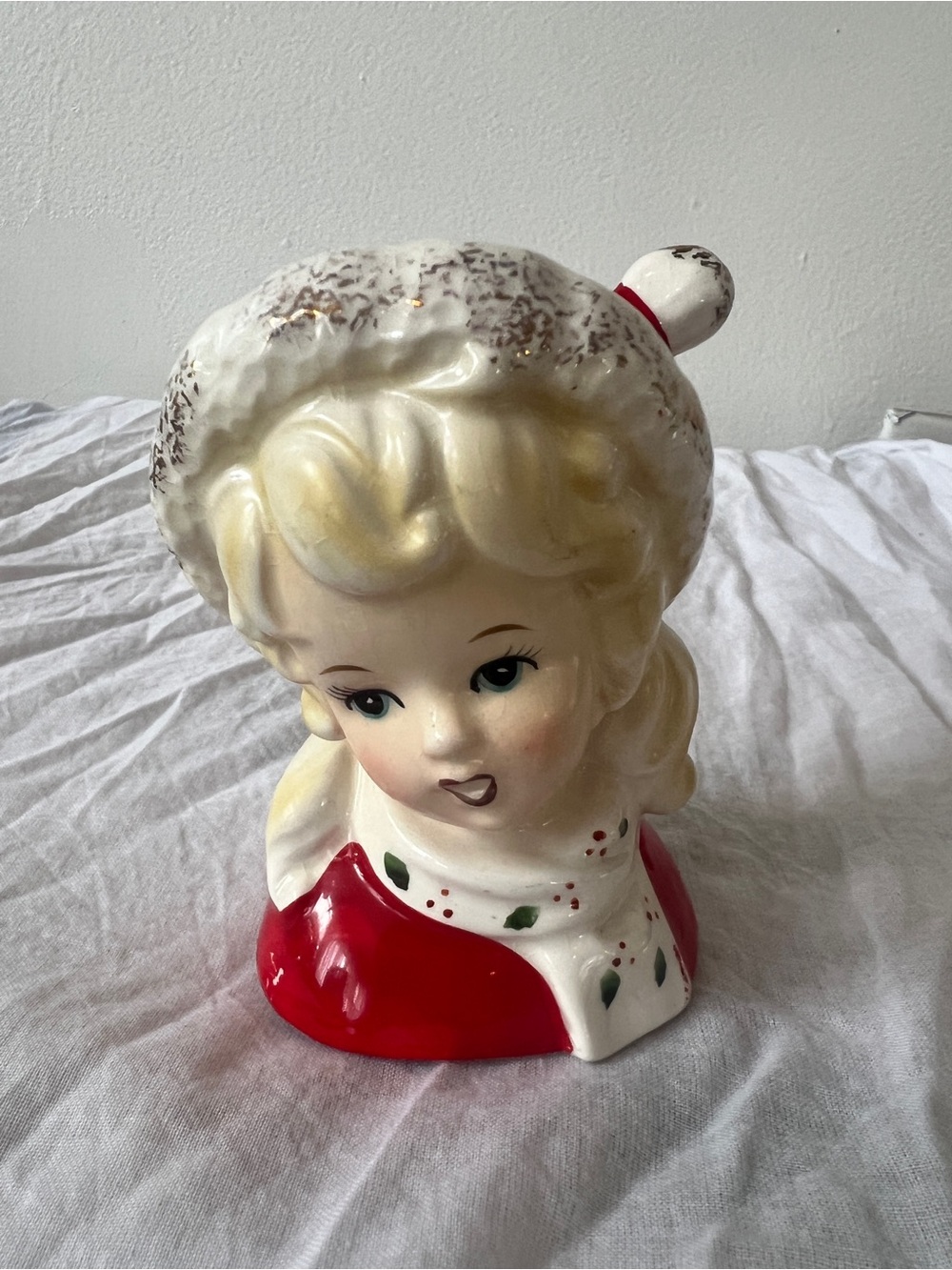 Vintage 1964 Inarco Christmas Lady Head